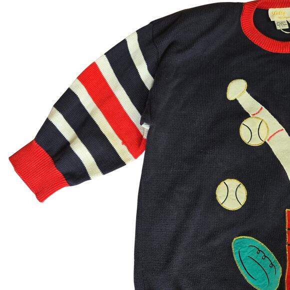 Lilly of California Womens Vintage 70s Deadstock Preppy Old Money Golf Sweater L - Picture 5 of 11